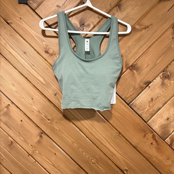 Green Racerback Tank Top Fitness Yogalicious Large - Picture 2 of 8